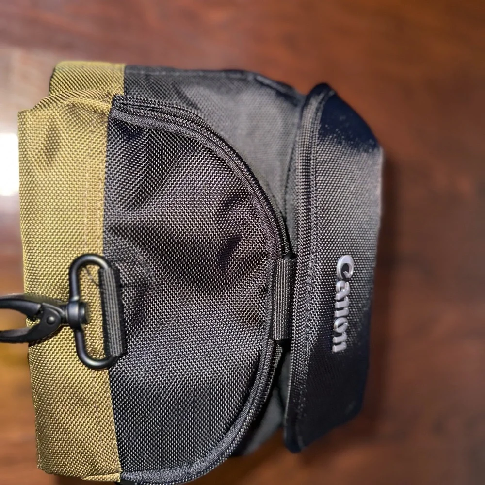Canon Two-Tone Black and Tan Messenger Bag
